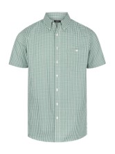 Mens S/S Shirt-Green/White 